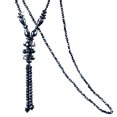 thumbnail image 1 of Collier Pull Perles de Cristal Pailleté Long Collier à Pompons pour Femmes, 1 of 10