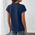 thumbnail image 4 of Diufon Short Sleeve Sweatshirt for Women Summer Trendy Sweatshirts with Pockets Dressy Casual Crewneck Work Tops, 4 of 7