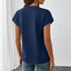 thumbnail image 5 of Camiseta Negra de Manga Larga de Manga Corta de la Mujer Batwing con Bolsillo de Canguro, Top Casual de Lana Suave para el Salón Y el Uso Diario, 5 of 6