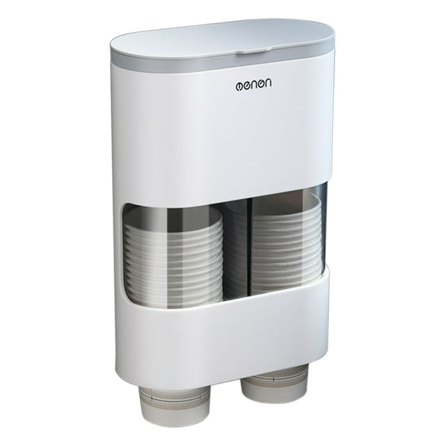 Dispensador de vasos desechables de tubo doble Dispensador de vasos de montaje en pared Tipo de tira Abanopi Gris