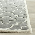 thumbnail image 3 of SAFAVIEH Chatham Diego Geometric Wool Area Rug, Dark Gray/Ivory, 7' x 7' Square, 3 of 11