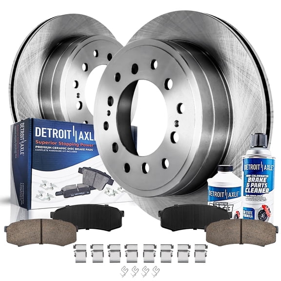 Detroit Axle - Rear Brake Kit for 01-07 Toyota Sequoia 03-09 4Runner Lexus GX470, 07-09 FJ Cruiser, Disc Brake Rotors Ceramic Brake Pads: 12.28" Rear Rotor