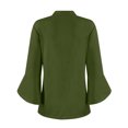 thumbnail image 5 of Hvyesh Women's Work Blouses Ruffle 3/4 Sleeve Dressy Top V Neck Casual Chiffon Tunic Blouses Business Shirts, 5 of 6