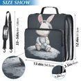 thumbnail image 3 of Water-Resistant 3-Ring Binder Organizer with Multiple Pockets Zipper Binder Bag for Office Rabbit in A Space, 3 of 8