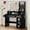 Black, variant on Uforic Makeup Vanity Desk with LED Mirror and Power Outlet, White