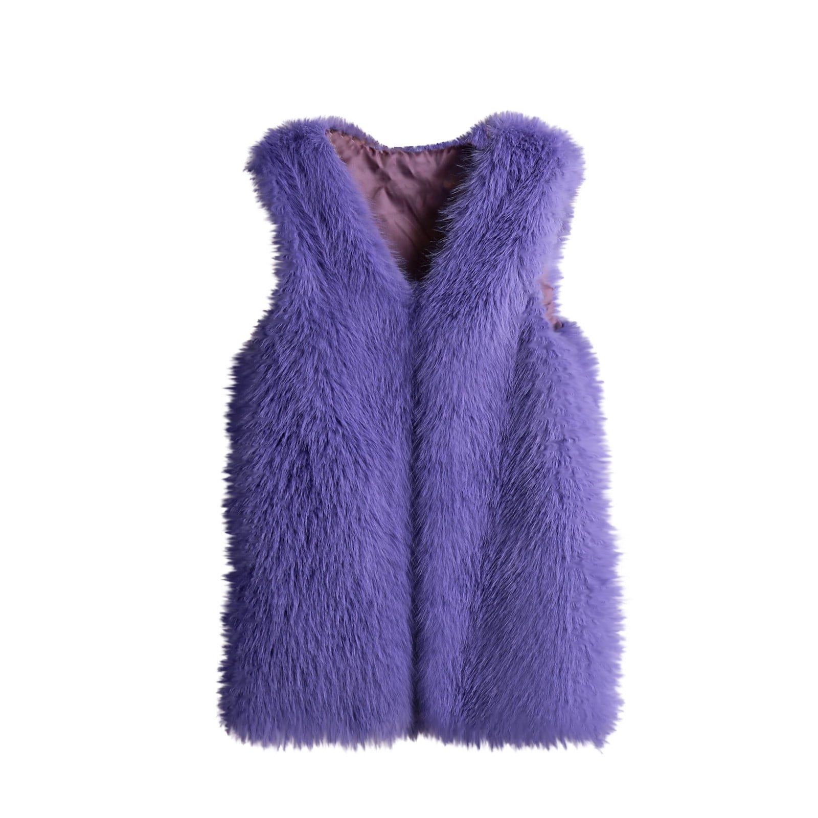 Purple faux fur vest 2025