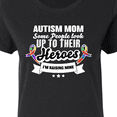 thumbnail image 4 of Inktastic Autism Awareness Autism Mom with Puzzle Ribbons Women's T-Shirt, 4 of 5
