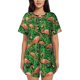 thumbnail image 1 of Fotbe Flamingo Conjunto de Pijama Estampado para Mujer, 2 Piezas, Ropa de Dormir con Camiseta de Manga Corta y Shorts Suaves-Medium, 1 of 6