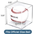 thumbnail image 5 of Baseball Display Case, UV Protected Acrylic Cube Baseball Holder Square Clear Box Memorabilia Display & Storage Sports Official Baseball Display Case - Autograph Display - Fits Official Size Ball, 5 of 11