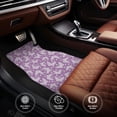 thumbnail image 4 of Cauagu Purple Butterflies Floral Pattern Car Floor Mat Set of 4,Car Carpet Mats Car Mats with Anti-Slip Backing & Driver Heel Pad Universal Fit for Cars/Trucks/SUV/Vans, 4 of 6
