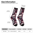 thumbnail image 2 of Daiia Rose Flowers Print Crew Socks – Soft Breathable Long Socks for Men & Women, Moisture-Wicking & Comfortable Daily Wear Socks, One-Size Fits Most (US 5-11), 2 of 6