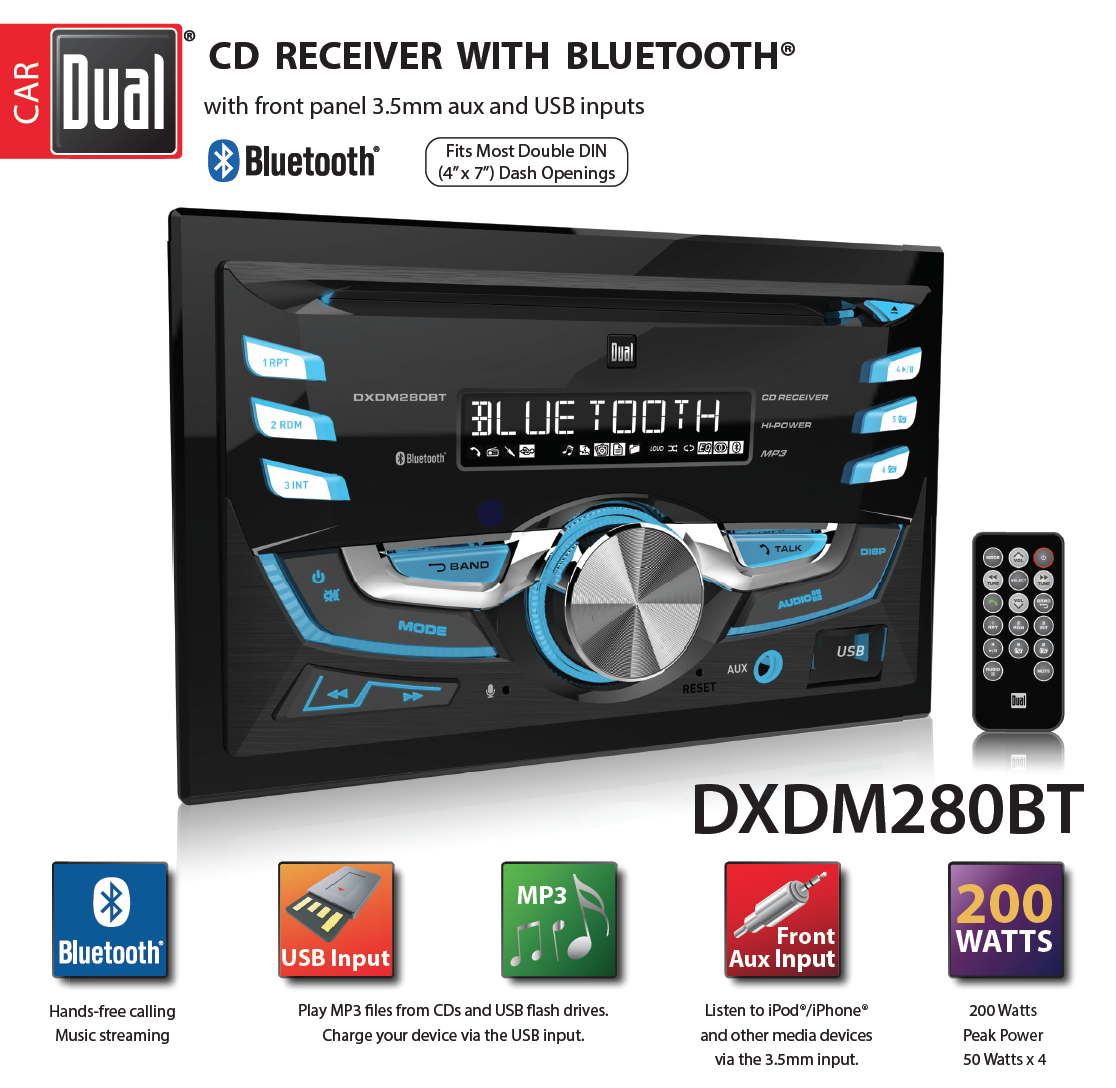Summary Of Reviews For Dual Electronics Dxdm280bt Double Din