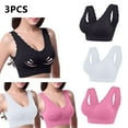 thumbnail image 2 of Womans Lace Splicing Glossy Comfortable Breathable Bra Underwear No Rims, 2 of 9