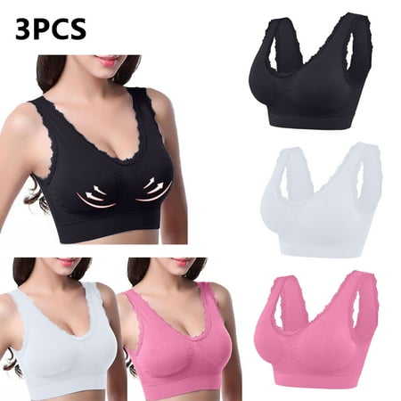 Lisbinx Nursing Bras Woman s Lace Splicing Glossy Comfortable Breathable Bra Underwear No Rims Clearance Sales Today Deals Prime