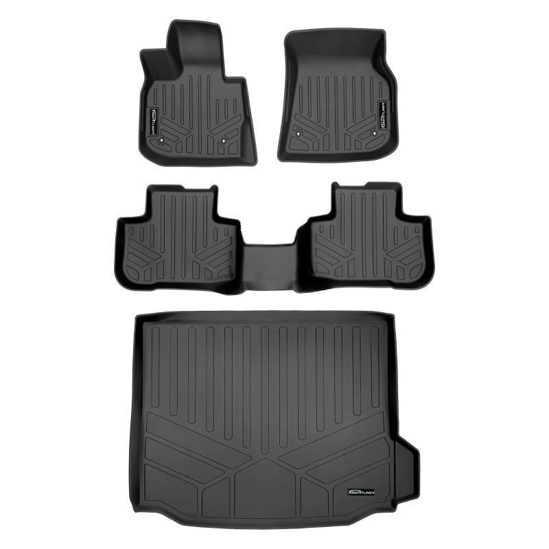 Maxliner 20182020 BMW X3 Custom Floor Mats 2 Rows and Cargo Liner Behind 2nd Row Set Black