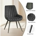 thumbnail image 4 of Hawsaiy Modern Upholstered Dining Chairs Set of 4, Comfy Kitchen Side Chairs with Thick Cushions & Metal Legs, Black, 4 of 8