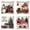 MIX Color-4PCS, variant on 4PCS Farmhouse Vintage Christmas Decorative Throw Pillow Covers, Christmas Tree Merry Christmas Snowman Wreath Cushion Covers Pillowcase for Outdoor Home Couch