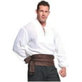 thumbnail image 2 of Underwraps Men's White Pirate Shirt Costume - Size X Large, 2 of 2