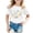 White, variant on Toddler Girls' Shirts Short Sleeve Top for Back To School Casual Top with Print Round Neck Shirt Size 2-3T , Red