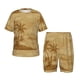 thumbnail image 1 of Balery Retro Palm Tree Conjunto de Pijama Infantil de Manga Corta con Estampado – Ropa de Dormir de Algodón Suave-4X-Large, 1 of 6