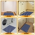 thumbnail image 4 of Ottomanson Trellis Indoor Doormat 2'3" x 3' - Non Slip Low Pile Area Rug for Entryway, Navy, 4 of 11