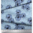 thumbnail image 3 of Soimoi polyester Crepe Fabric Anemone Floral Printed Fabric 1 Yard 52 Inch Wide, 3 of 4