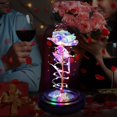 thumbnail image 2 of Christmas Rose Gifts for Women Christmas Flower Gifts for Her Gifts for Women Birthday Xmas Gift for Mom,Colorful Rainbow Light Up Rose in A Glass Dome,Women Gifts for Her,Mom,Valentines,Anniversary, 2 of 15