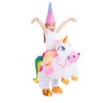 thumbnail image 2 of Spooktacular Creations Halloween Unicorn Costume Kids, Inflatable Riding a Unicorn, Colorful Air Blow-up Deluxe, 2 of 9