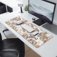 thumbnail image 2 of Long Mouse Pads for Desk,Orange Paisley Pattern Desk Mats on Top Of Desks, Desk Mouse Pad Extra Large with 3mm Non-Slip Base and Stitched Edge for Gaming,Office,Work,Home 31.5"x11.8", 2 of 6