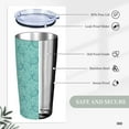 thumbnail image 3 of Sea Turtle Tumbler Blue Ocean Stainless Steel Insulated Tumblers with Lid Straw Reusable Turtles Coffee Travel Mug Tea Drinking Water Wine Cups Birthday Gifts for Women 20 Oz, 3 of 6