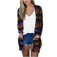 thumbnail image 2 of LOVZFMLL Cardigan pour Femmes Cardigan à Manches Longues Veste Ample Imprimé Araignée Halloween Veste Haut Cardigan, 2 of 6