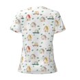 thumbnail image 4 of Naloa Cartoon House Print T-Shirts Short Sleeve V Neck Tees for Women Fashion Tops Trendy Lightweight Soft Casual Summer Outfits Clothes, 4 of 5