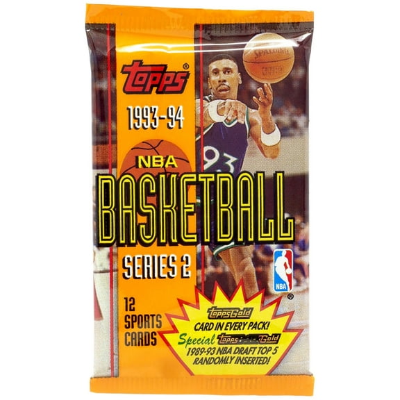 NBA Topps 1993-94 Series 2 Basketball Trading Card HOBBY Pack (12 Cards)
