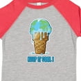 thumbnail image 4 of Inktastic Keep It Cool Melting Earth Ice Cream Cone Boys or Girls Toddler T-Shirt, 4 of 5