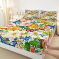 thumbnail image 3 of Homewish Vintage Rustic Floral Bed Sheets, Cartoon Butterfly Animal King Sheets, Western Farmhouse Sheet Set, Lightweight Room Decor, 4-Piece, 3 of 7