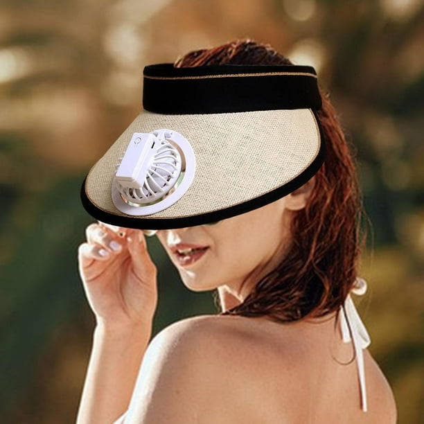 Portable Shade Fan Cap, Summer Sun Visor Hat Beach Cap, Protection Sun  Protection Shade Sun Hat, Hat with Fan for Running Tennis 
