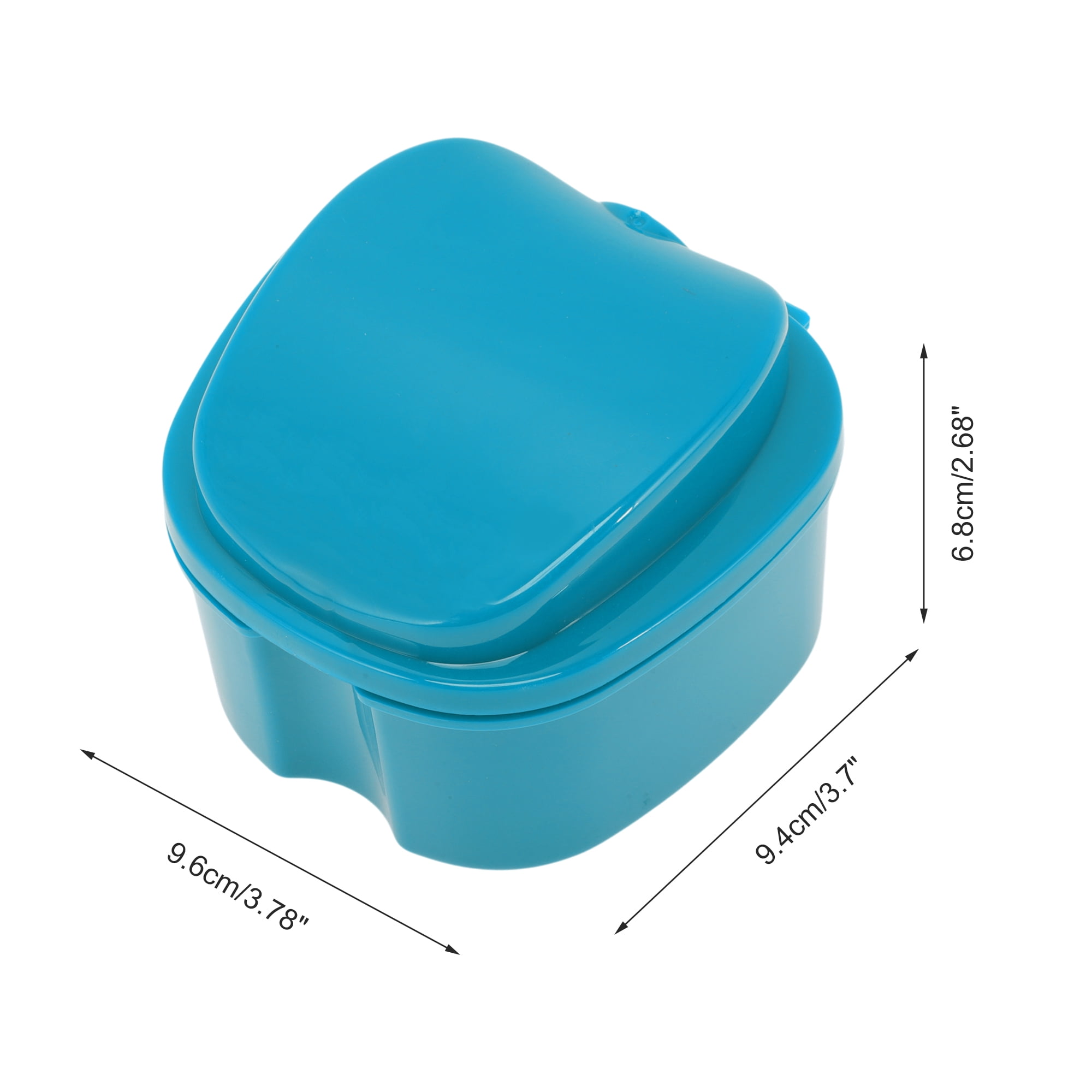 Unique Bargains Portable Braces Box with Strainer 1 Pc Light Blue