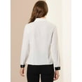 thumbnail image 3 of INSPIRE CHIC Women's Point Collared Button Up Office Business Casual Shirt, 3 of 5