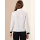 thumbnail image 3 of Camisa Casual De Negocios Allegra K De Oficina De Manga Larga Con Botones Y Cuello De Punto Para Mujer Blanco M, 3 of 5