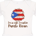 thumbnail image 4 of Inktastic I'm So Cute, I Must Be Puerto Rican Sunflower Boys or Girls Long Sleeve Baby Bodysuit, 4 of 5