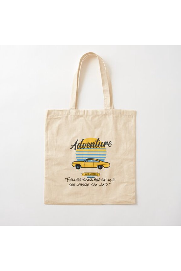 Follow Your Heart And See Where You Land. Canvas Tote Bags, Reusable Shopping Bag