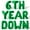 Green, variant on Letter Balloons - 6TH YEAR DOWN 16" Inch Alphabet Letters Foil Mylar Balloon 6th Birthday Party Banner (Blue)