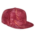 thumbnail image 2 of Uemuo Abstract Red Marble Pattern Women's Baseball Cap,Straight Brim Hat,Golf Dad Hat,Travel Hat,Sun Protection Cap,Everyday Accessory, 2 of 9