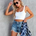 thumbnail image 4 of LYMAYTER Women Denim Shorts for S-2XL High Waist Ripped Denim Jeans Shorts Casual Washed Denim Jeans Shorts, 4 of 8