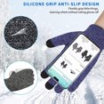 thumbnail image 4 of Knit thermal gloves, wool non-slip touch screen gloves, 4 of 5