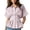Pink, variant on Women's Striped Blouse Peplum Hem Dressy Shirt Collared Short Sleeve Button Down Waist Fitted Business Casual Tops office Outfit Yellow