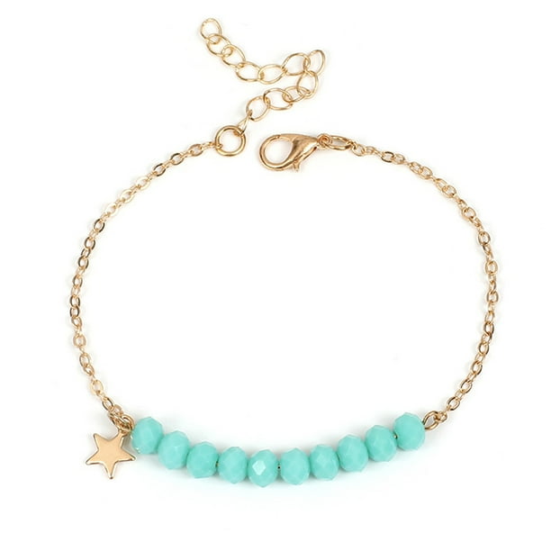 Pulseras para mujer, regalos para mujer, accesorios, pulsera de cristal, moda, combinable, pulsera de estrella femenina, pulsera de cristal