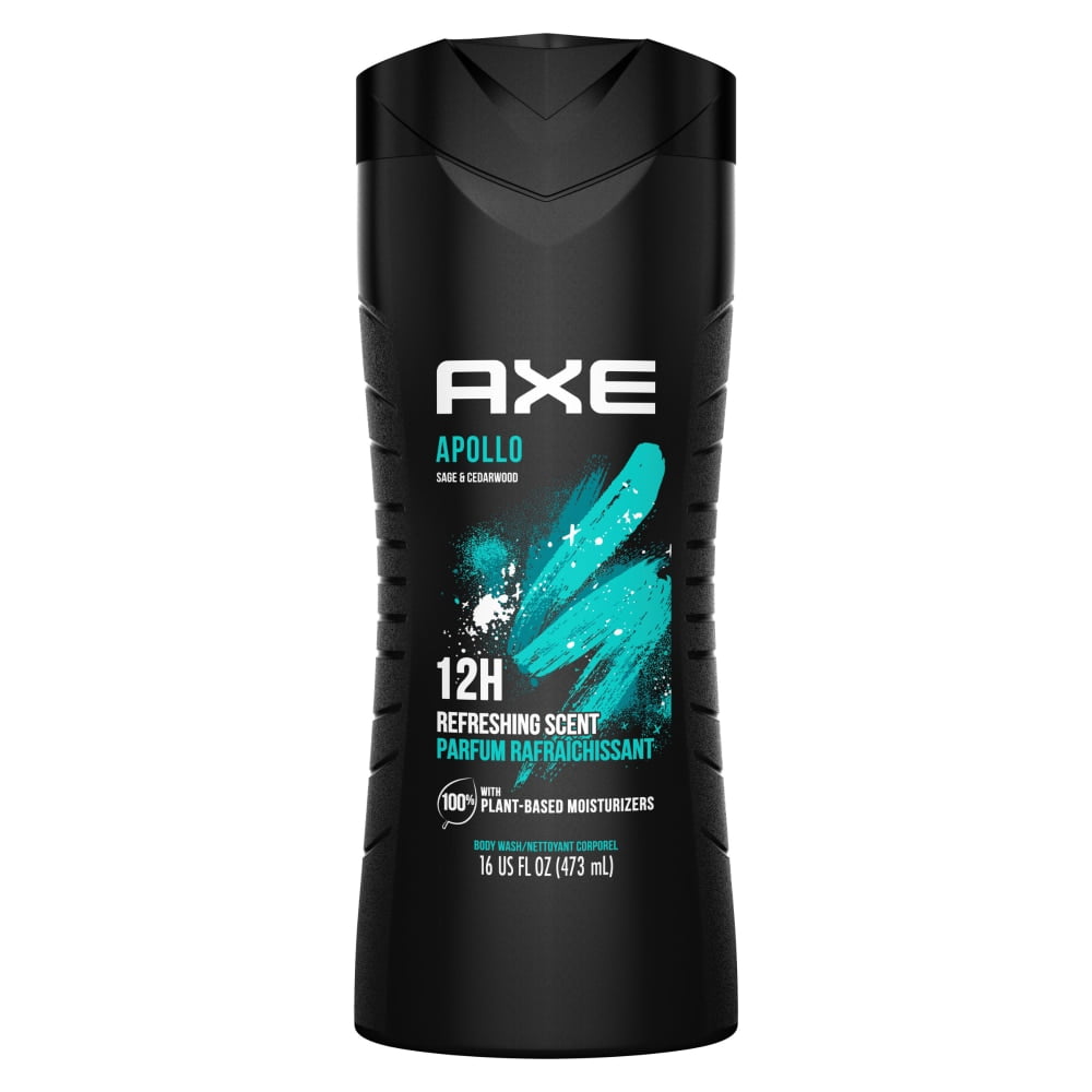 Axe Apollo Men's Body Wash Sage & Cedar Wood With Odor-Busting Prebiotics 16 fl oz - Pack of 2