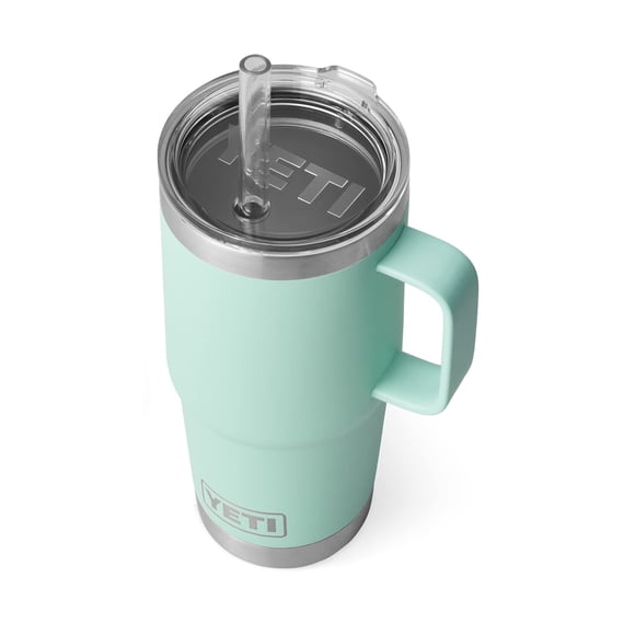 Vaso YETI Rambler de 750 ml con asa y tapa con pajita Seafoam