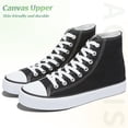 thumbnail image 5 of AOMAIS Womens High Top Canvas Sneakers Lace Up Mid Top Canvas Shoes Comfortable Non Slip Walking Shoes Casual Tennis Shoes for Women(Black US11), 5 of 9